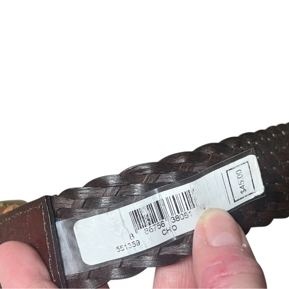 Michael Michael Kors brown woven leather belt with gold buckle - Picture 8 of 8